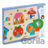 Drevené puzzle – Reliéfne puzzle – Domčeky