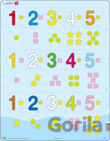 Puzzle MAXI - Čísla 1-5 s grafickými znaky/15 dílků