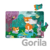 Puzzle rámové - Leopardy
