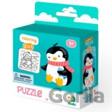 Puzzle s omalovánkou - Tučňák