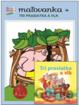 Tri prasiatka a vlk (maľovanka + CD)