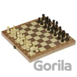 Hra Šach v drevenom boxe