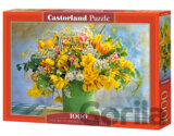 Spring Flowers in Green Vase