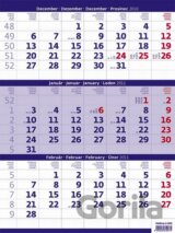 Trojmesačný kalendár modrý 2011