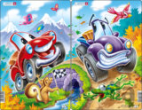 Puzzle MIDI - Autíčka - cars/12 dílků (2 druhy)