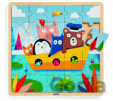 Drevené puzzle - Puzzlo Boat (V loďke)