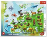 Mapa Evropy se zvířátky