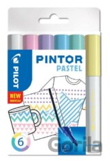 Sada 6 kusov akrylových popisovačov Pintor, (F) tenký, mix pastelových farieb