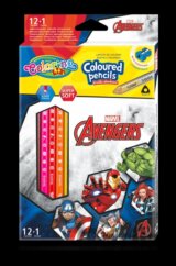 Colorino Marvel Avengers - pastelky trojhranné 12 barev + ořezávátko