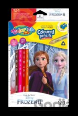 Colorino Disney Frozen - pastelky trojhranné 12 barev + ořezávátko