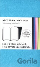 Moleskine - sada 2 vreckových čistých zápisníkov Volant (mäkká väzba) - modré