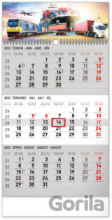 Nástěnný 3měsíční kalendář Spedice 2022 (šedý)