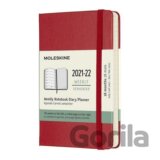 Moleskine Zápisník plánovací 2021-2022 červený S, tvrdý