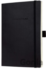 Notebook CONCEPTUM softcover čierny 13,5 x 21 cm štvorček