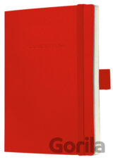 Notebook CONCEPTUM softcover červený 13,5 x 21 cm štvorček