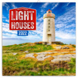 Poznámkový nástěnný kalendář Light Houses 2022 (Majáky)