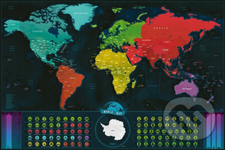 GLOW Cestovateľská svietiaca mapa sveta Deluxe XL - 