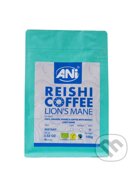 ANi Reishi Bio Coffee Lions Mane 100g instantná - 