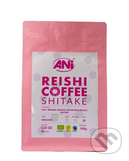 Shitake Reishi BIO mletá káva 100g