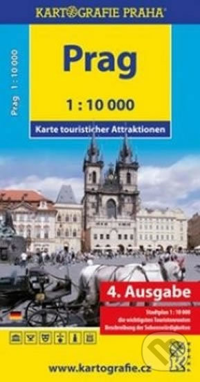Prag - Karte touristischer Attraktionen /1:10 tis.