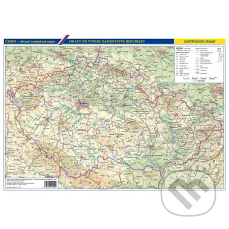 Vývoj českého státu/Česko - obecně zeměpisná mapa, 1 : 1 150 000