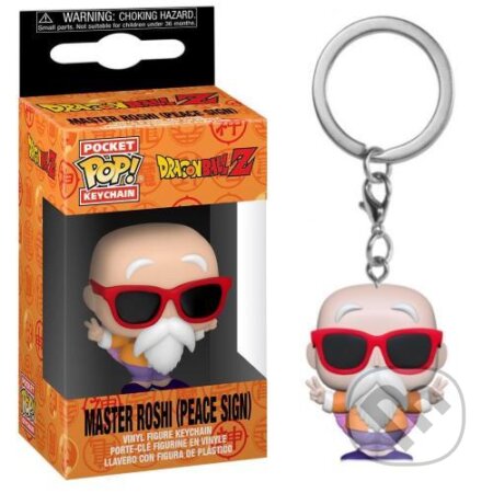Funko POP Keychain: Dragon Ball Z - Master Roshi (Peace Sign) - klíčenka - 