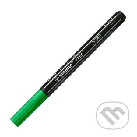 STABILO FREE Acrylic - T100 Okrúhly hrot 1-2mm - listová zelená - 