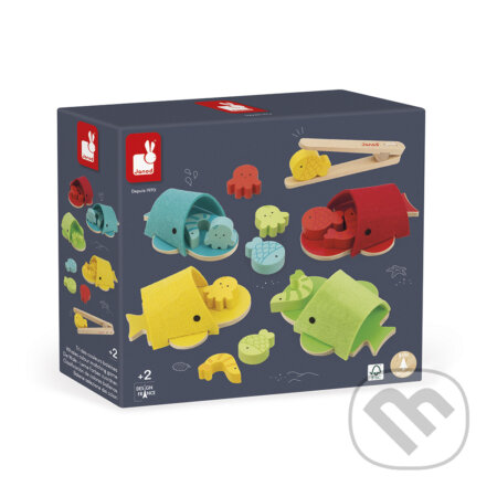 Montessori hračka na triedenie: Veľryby - 