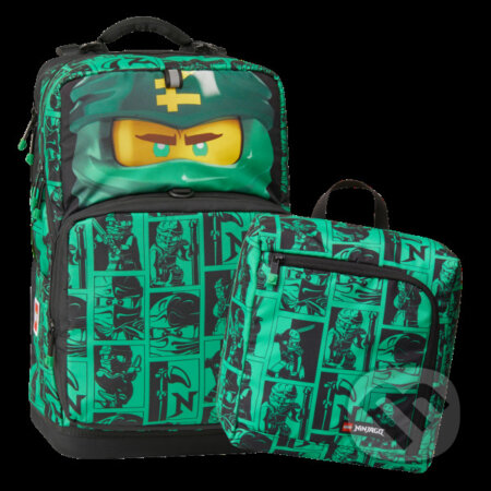LEGO Ninjago Green Maxi Plus - školský batoh, 2 dielny set - 