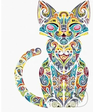 Malování podle čísel: Mandala kočka