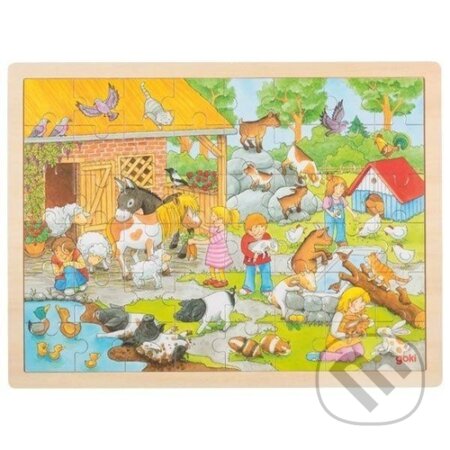 Dřevěné puzzle Dětská Zoo
