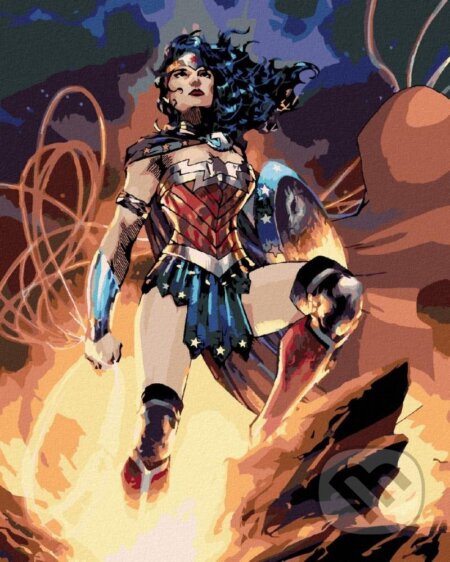 Malování podle čísel: Wonder Woman - na skále