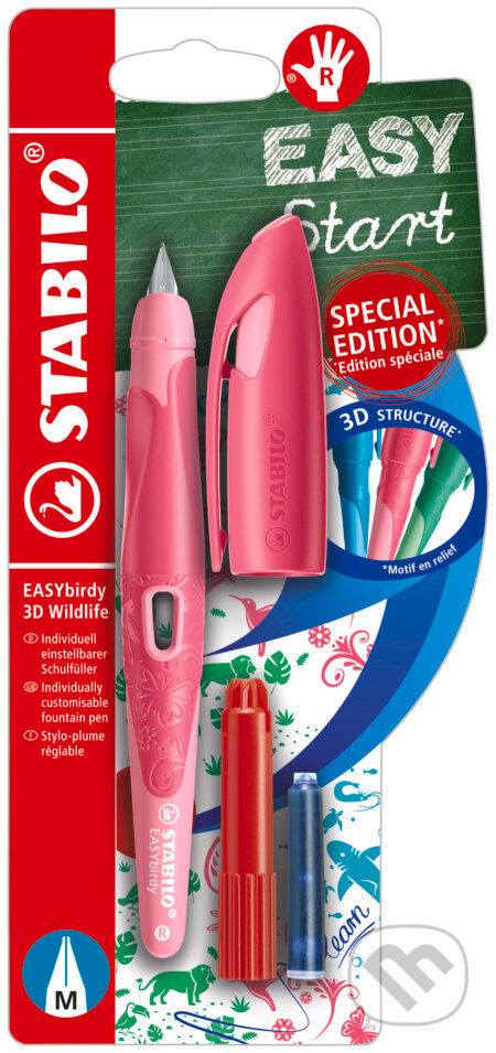 Ergonomické školské plniace pero pre pravákov so štandardným hrotom M - zelená - 