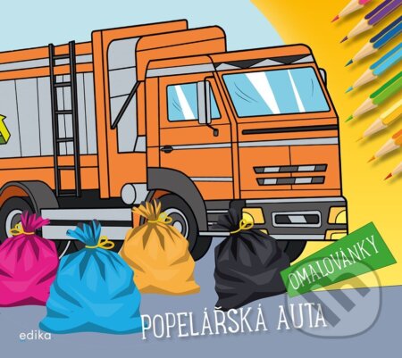 Popelářská auta – omalovánky