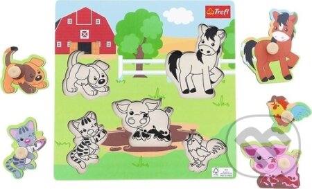 Dřevěná vkládačka Farma