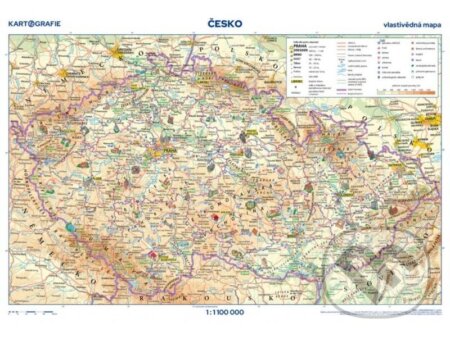 Česko - vlastivědná mapa, 1 : 1 100 000