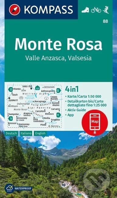 Monte Rosa, Valle Anzasca 1: 50 000