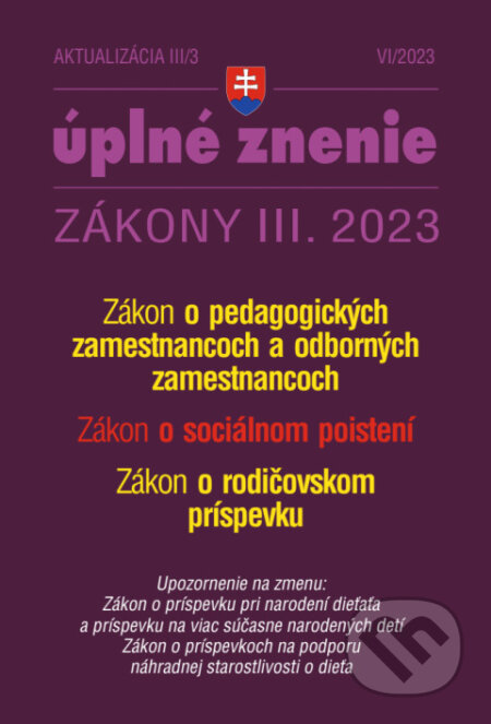 Aktualizácia III/3 - Sociálne poistenie