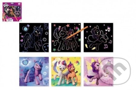 Škrabací obrázek barevný My little Pony 3ks