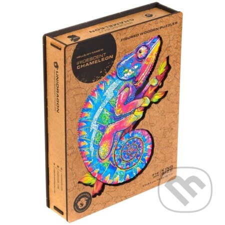 Unidragon drevené puzzle - Chameleon veľkosť L