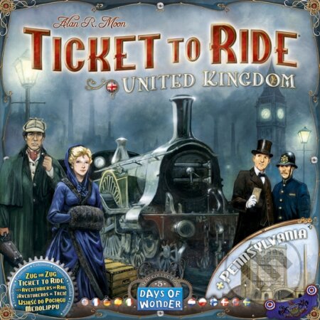 Ticket to Ride Map Collection: United Kingdom &amp; Pennsylvania - Alan R. Moon