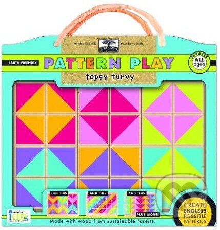 Green Start Pattern Play Wooden Puzzles Topsy Turvy - 