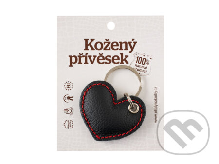 Klíčenka srdce černé