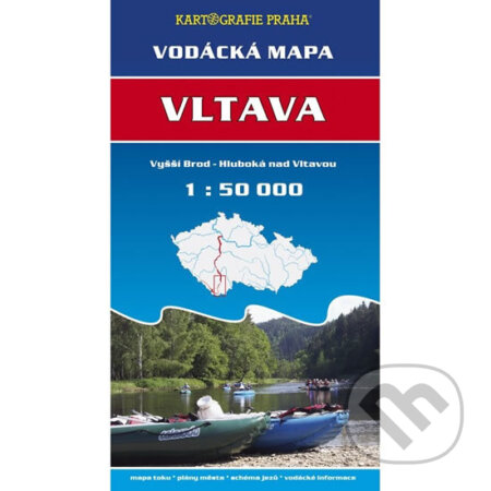 Vodácká mapa - Vltava/Vyšší Brod - Hluboá nad Vltavou/1:50 tis.