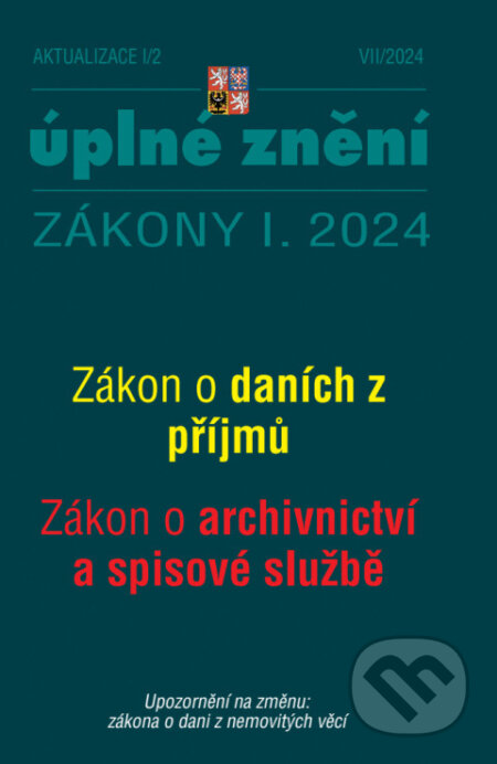 Aktualizace I/2 / 2024 - o daních z příjmů, o archivnictví a spisové službě
