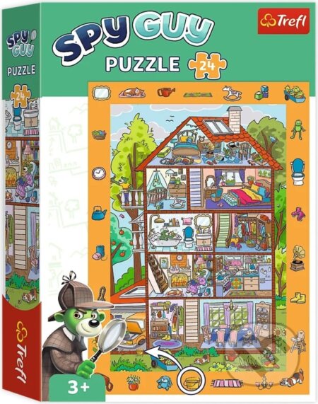 Puzzle s hledáním obrázků Spy Guy: V domě