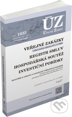 Úplné Znění -   1633 Veřejné zakázky, Ochrana hospodářské soutěže, Veřejná podpora, Investiční pobídky, Registr smluv