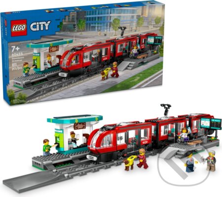 LEGO® City 60423 Električka a zastávka v centre mesta