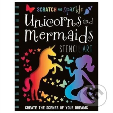 Scratch and Sparkle Unicorns and Mermaids Stencil Art