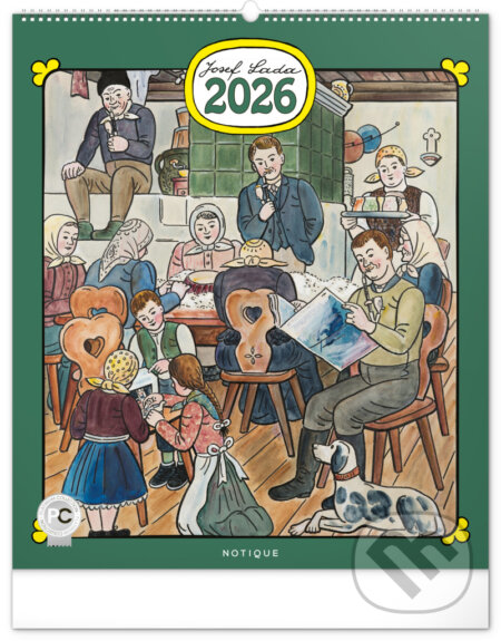 NOTIQUE Nástenný kalendár Josef Lada 2026